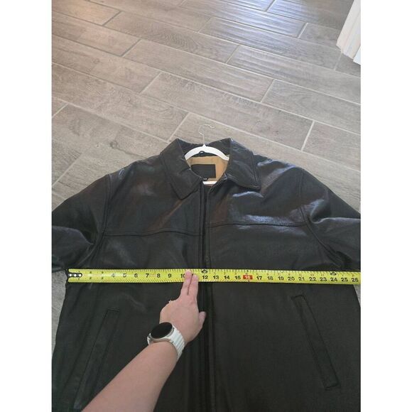 Mens Vintage Original Authentic Classic James Dean Black Leather Jacket Size XXL - Picture 7 of 10